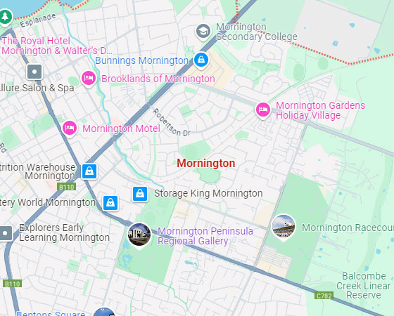 Areas We Service in & Around Mornington